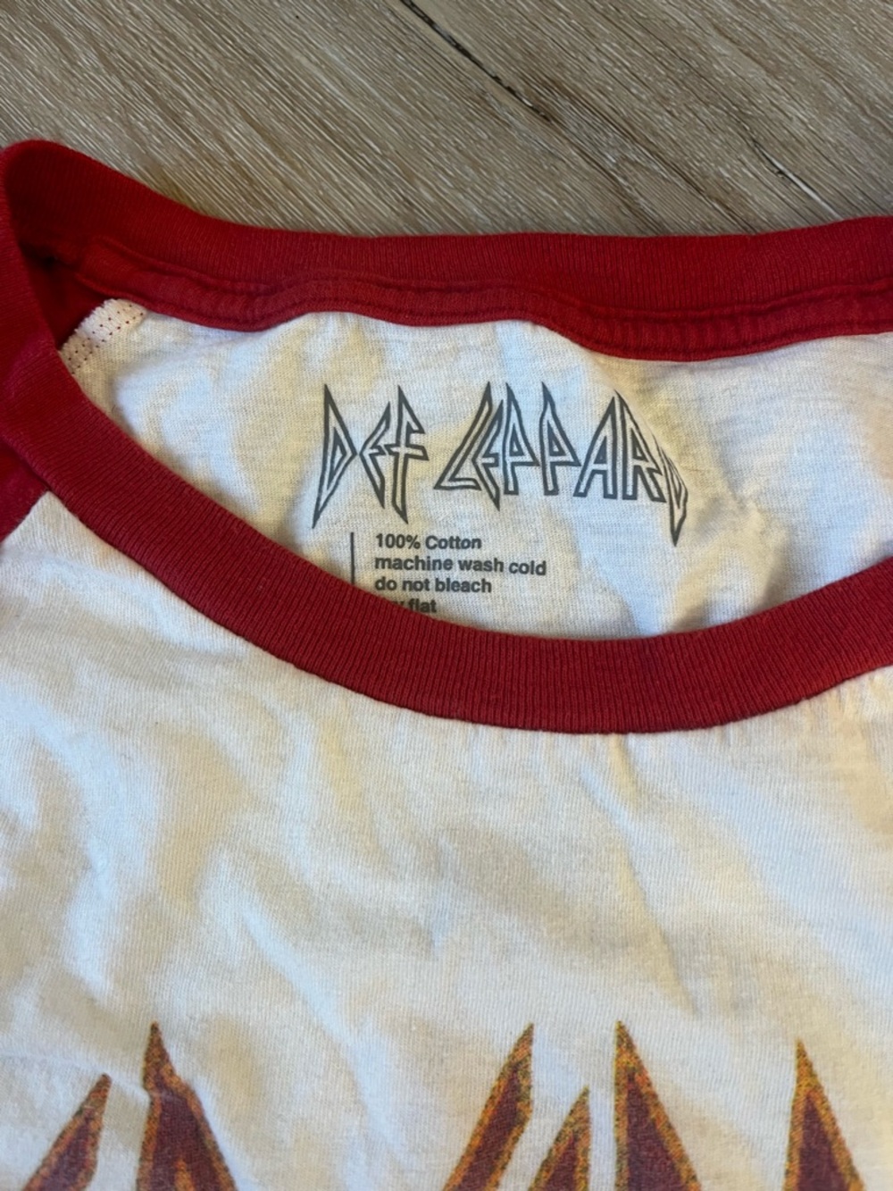 Vintage Def Leopard Raglan 1981 Baseball Tee - Picture 3 of 4